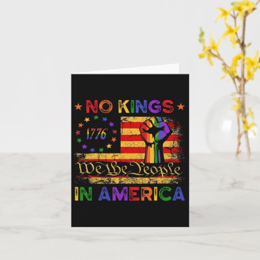 Geen koningen in Amerika wij het volk politieke Sh Kaart (Gele Bloem)