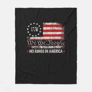 Geen Koningen In Amerika Wij Het Volk Retro Cool Fleece Deken