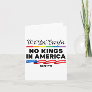 Geen koningen in Amerika, wij protesteren tegen he Kaart