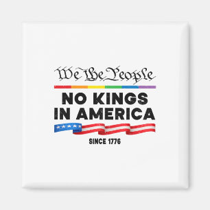 Geen koningen in Amerika, wij protesteren tegen he Magneet