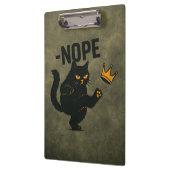 Geen koningen in Amerika Zwarte kat Grappig Kickin Klembord (Links)