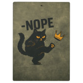 Geen koningen in Amerika Zwarte kat Grappig Kickin Klembord (Achterkant)