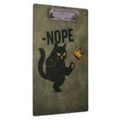 Geen koningen in Amerika Zwarte kat Grappig Kickin Klembord (Rechts)