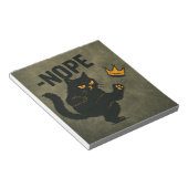 Geen koningen in Amerika Zwarte kat Grappig Kickin Notitieblok (Schuin)