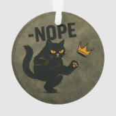 Geen koningen in Amerika Zwarte kat Grappig Kickin Ornament (achterkant)