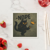 Geen koningen in Amerika Zwarte kat Grappig Kickin Servet (Insitu)