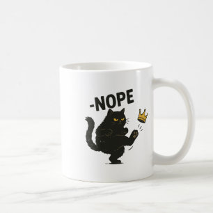 Geen koningen in Amerika Zwarte kat Grappige polit Koffiemok