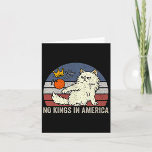 Geen koningen in Amerika Zwarte kat Politieke Anti Kaart