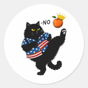 Geen koningen in Amerika Zwarte kat Wij de mensen Ronde Sticker