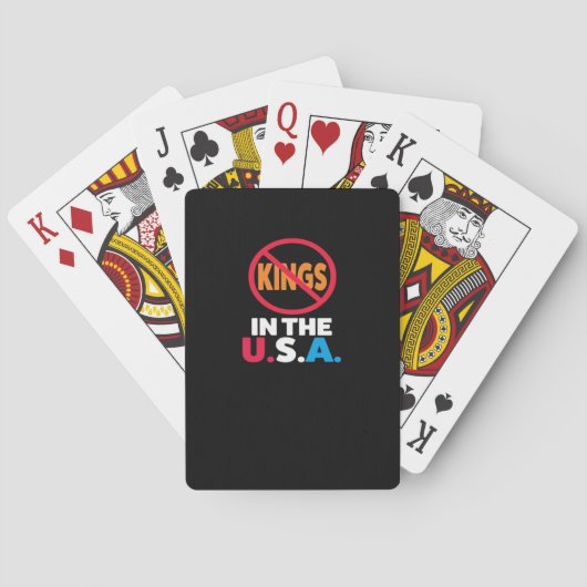 Geen Koningen In De VS Pokerkaarten (Achterkant)