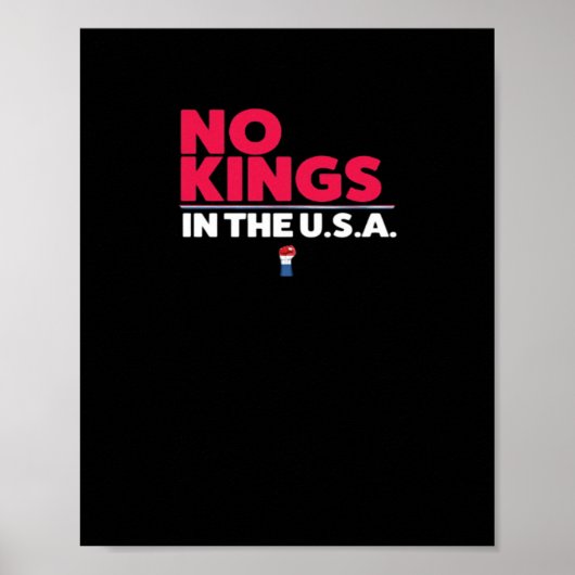 Geen Koningen In De VS Trendy Grafisch Poster (Voorkant)