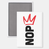 Geen Koningen Knop Magneet (Voorkant / Achterkant)