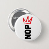 Geen Koningen Knop Ronde Button 5,7 Cm (Voorkant /achterkant)
