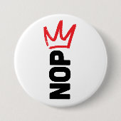 Geen Koningen Knop Ronde Button 7,6 Cm (Voorkant)