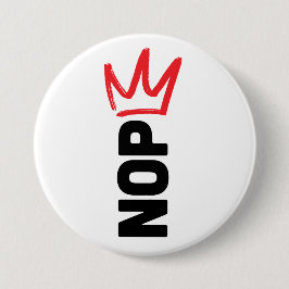Geen Koningen Knop Ronde Button 7,6 Cm