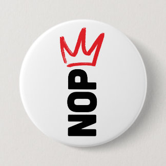 Geen Koningen Knop Ronde Button 7,6 Cm