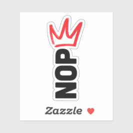 Geen Koningen Knop Sticker