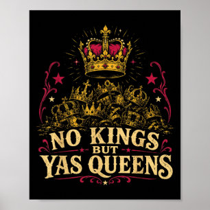Geen koningen maar yas koninginnen lgbtq trots bon poster
