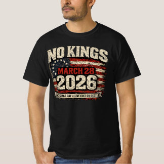 Geen Koningen Maart 28 2026 Protest T-shirt