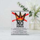 Geen koningen meer Onafhankelijkheidsverklaring Feestdagenkaart (Staand voorkant)