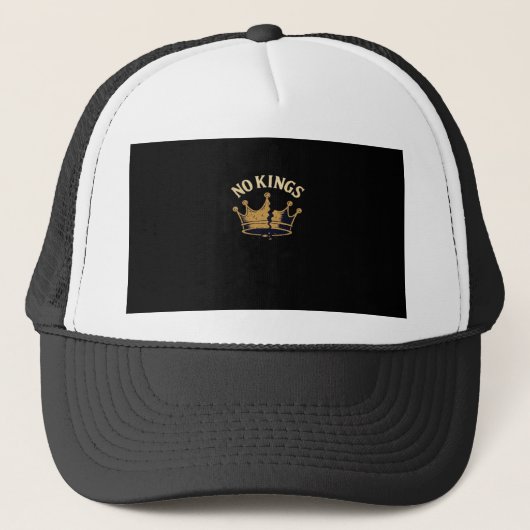 Geen Koningen Minimalistisch Schoon Trucker Pet (Voorkant)