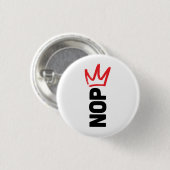 Geen Koningen / NEE-knop Ronde Button 3,2 Cm (Voorkant /achterkant)