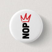 Geen Koningen / NEE-knop Ronde Button 3,2 Cm (Voorkant)