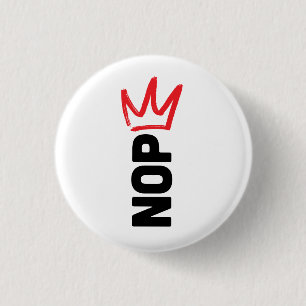 Geen Koningen / NEE-knop Ronde Button 3,2 Cm