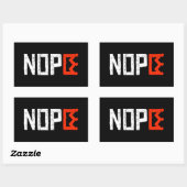 Geen Koningen Nope Protestbord Horizontale vetgedr Rechthoekige Sticker (Vel)