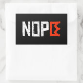 Geen Koningen Nope Protestbord Horizontale vetgedr Rechthoekige Sticker (Tas)