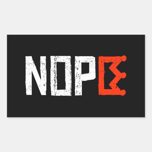 Geen Koningen Nope Protestbord Horizontale vetgedr Rechthoekige Sticker (Voorkant)