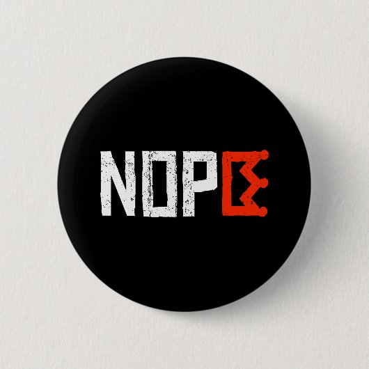 Geen Koningen Nope Protestbord Horizontale vetgedr Ronde Button 5,7 Cm (Voorkant)