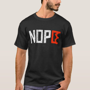 Geen Koningen Nope Protestbord Horizontale vetgedr T-shirt