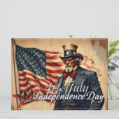 Geen Koningen Oom Sam Onafhankelijkheidsdag Kunst (Staand voorkant)