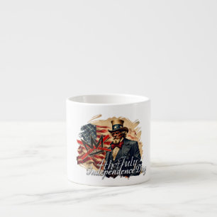 Geen Koningen Oom Sam Onafhankelijkheidsdag Kunst Espresso Kop