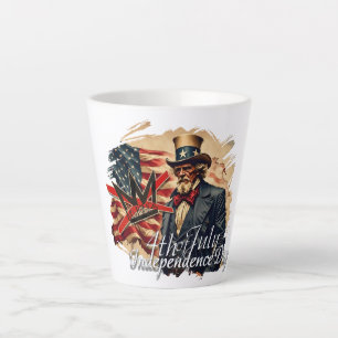 Geen koningen Oom Sam Onafhankelijkheidsdag Kunst Latte Mok