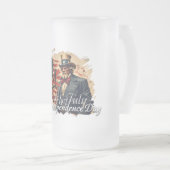 Geen Koningen Oom Sam Onafhankelijkheidsdag Kunst Matglas Bierpul (Voorkant rechts)