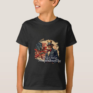 Geen koningen Oom Sam Onafhankelijkheidsdag Kunst T-shirt