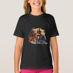 Geen Koningen Oom Sam Onafhankelijkheidsdag Kunst T-shirt