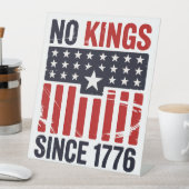 Geen koningen patriottische 4 juli Onafhankelijkhe Reclamebord Met Voetstuk (Insitu)