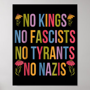 Geen koningen Patriottische mannen vrouwen vrijhei Poster