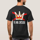 Geen Koningen Protest-2025 T-shirt (Achterkant)