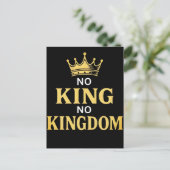 Geen Koningen Protest Bord Verticaal 2025 Briefkaart (Staand voorkant)