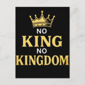 Geen Koningen Protest Bord Verticaal 2025 Briefkaart (Voorkant)