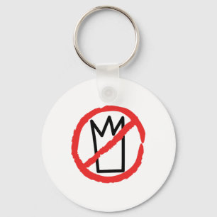 Geen koningen protest logo, geen kroon rood stopte sleutelhanger