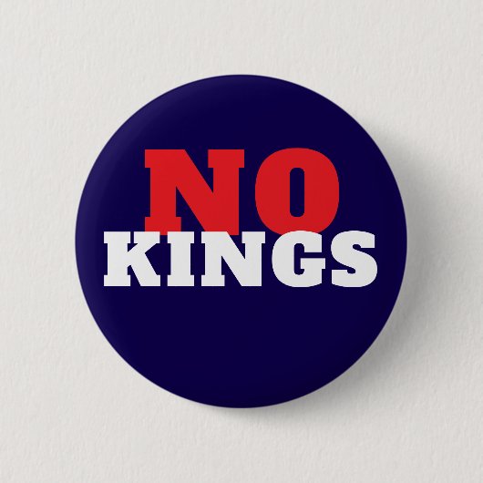 Geen koningen protest ronde button 5,7 cm (Voorkant)