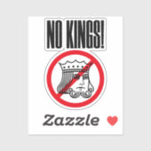 GEEN KONINGEN! - Protest van Trump Sticker (Vel)