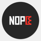 Geen koningen protestbord horizontaal ronde sticker (Voorkant)