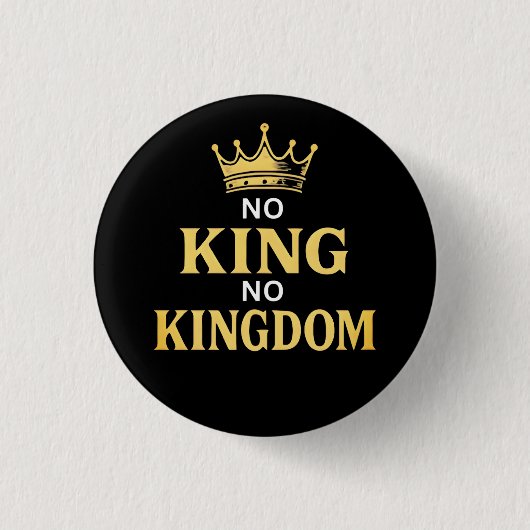 Geen Koningen Protestbord Verticaal 2025 Ronde Button 3,2 Cm (Voorkant)