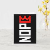 Geen koningen protestbord verticaal kaart (Gele Bloem)